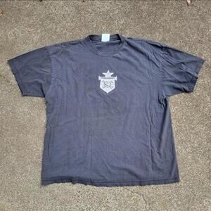 Vtg Y2k COMBICHRIST Skull Flames Aggrotech Industrial Metal Band T Shirt XL